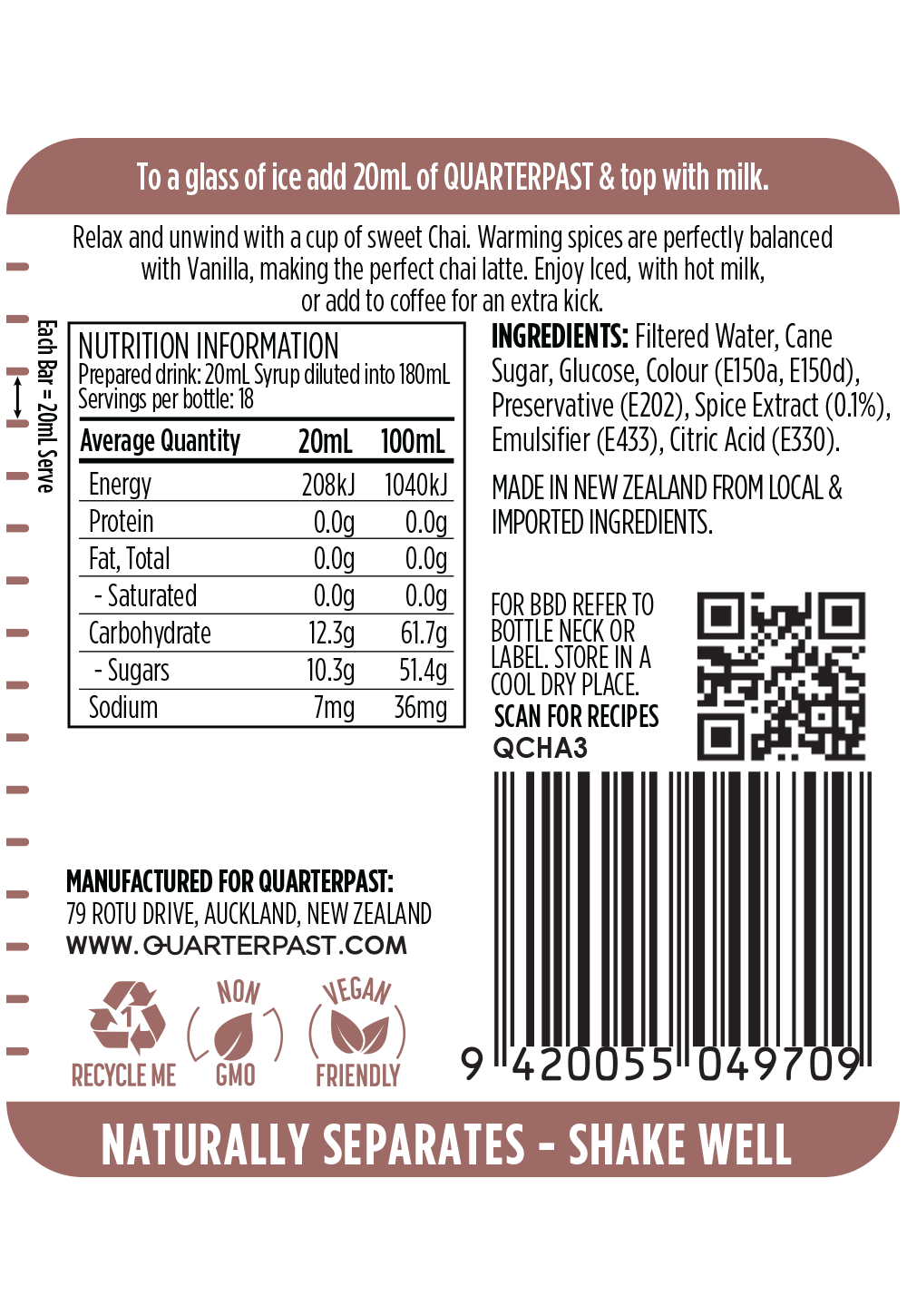 Iced Chai - Vanilla 360mL