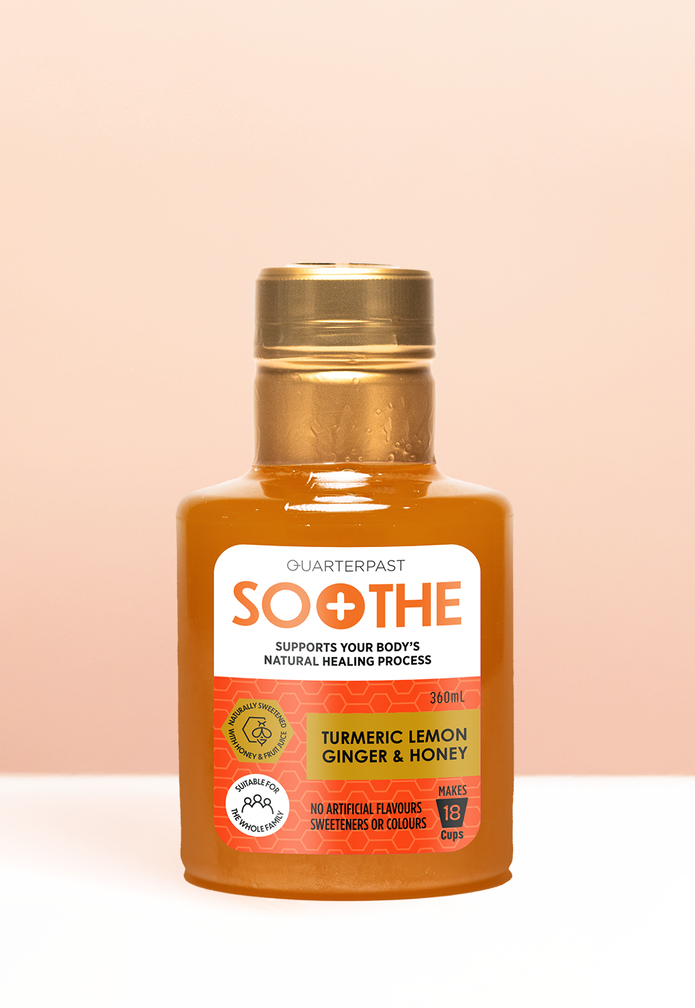 Soothe Turmeric Lemon Ginger & Honey Fruit Infusion 360mL (No Added Cane Sugar)