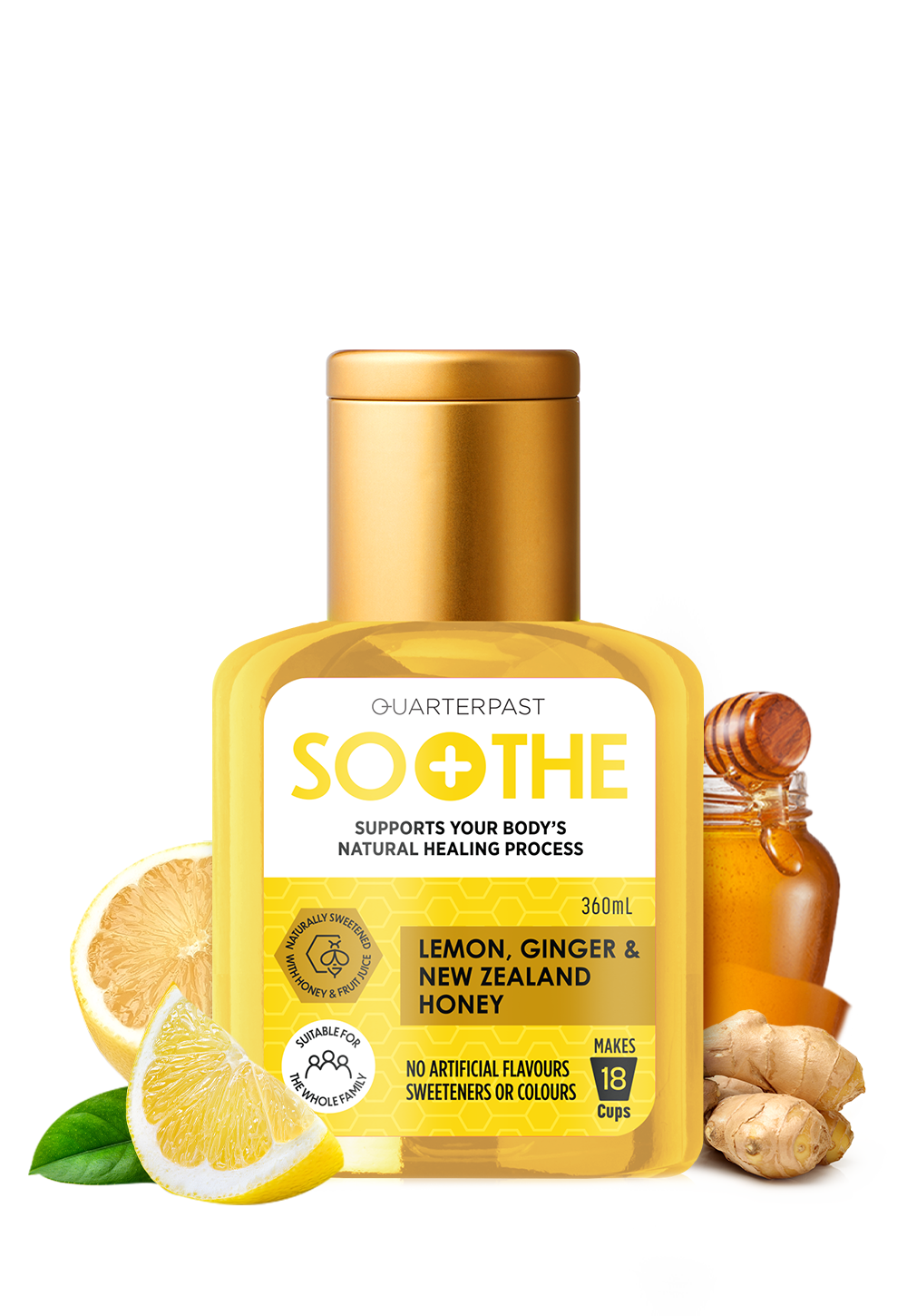 Soothe Lemon Ginger & Honey Fruit Infusion 360mL (No Added Cane Sugar)