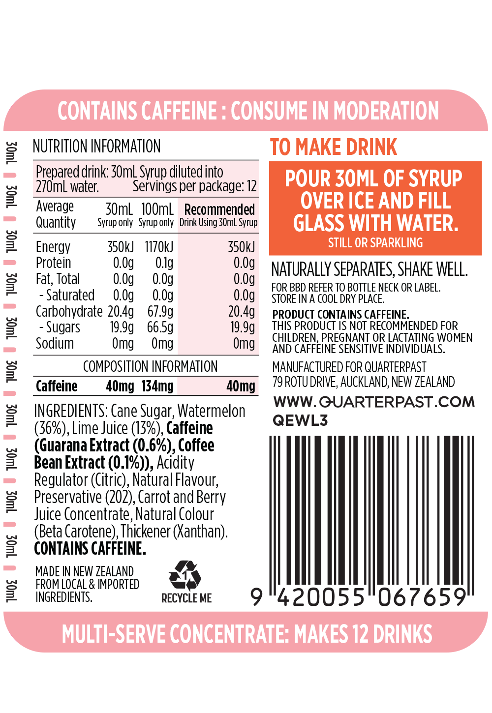 GOLD ENERGY Concentrate Watermelon 360mL