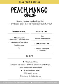 Peach & Mango Cordial 700mL