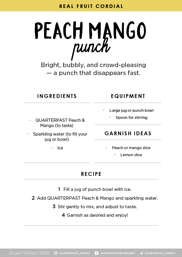 Peach & Mango Cordial 700mL