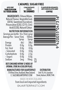 Caramel Sugar Free Coffee Flavour 250mL