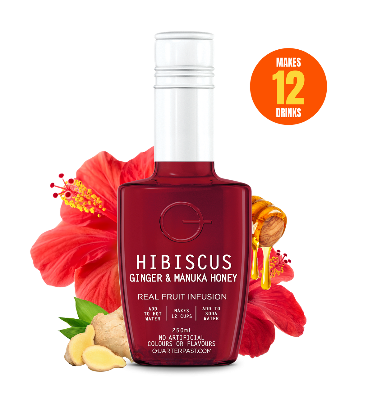 Hibiscus Ginger & Manuka Honey Fruit Tea 250mL